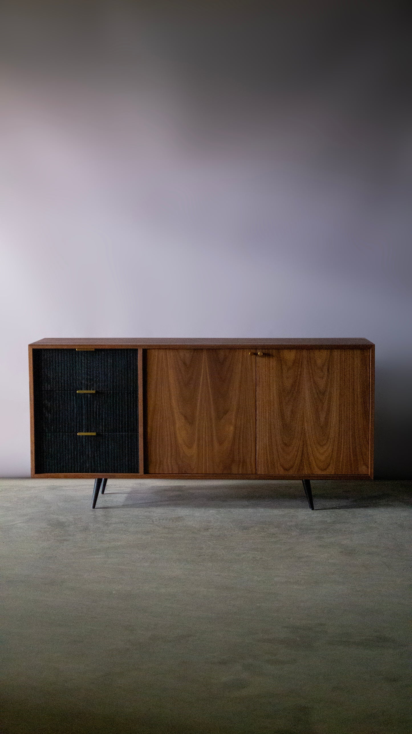 Mid-Sized Mid-Century Inspired Credenza