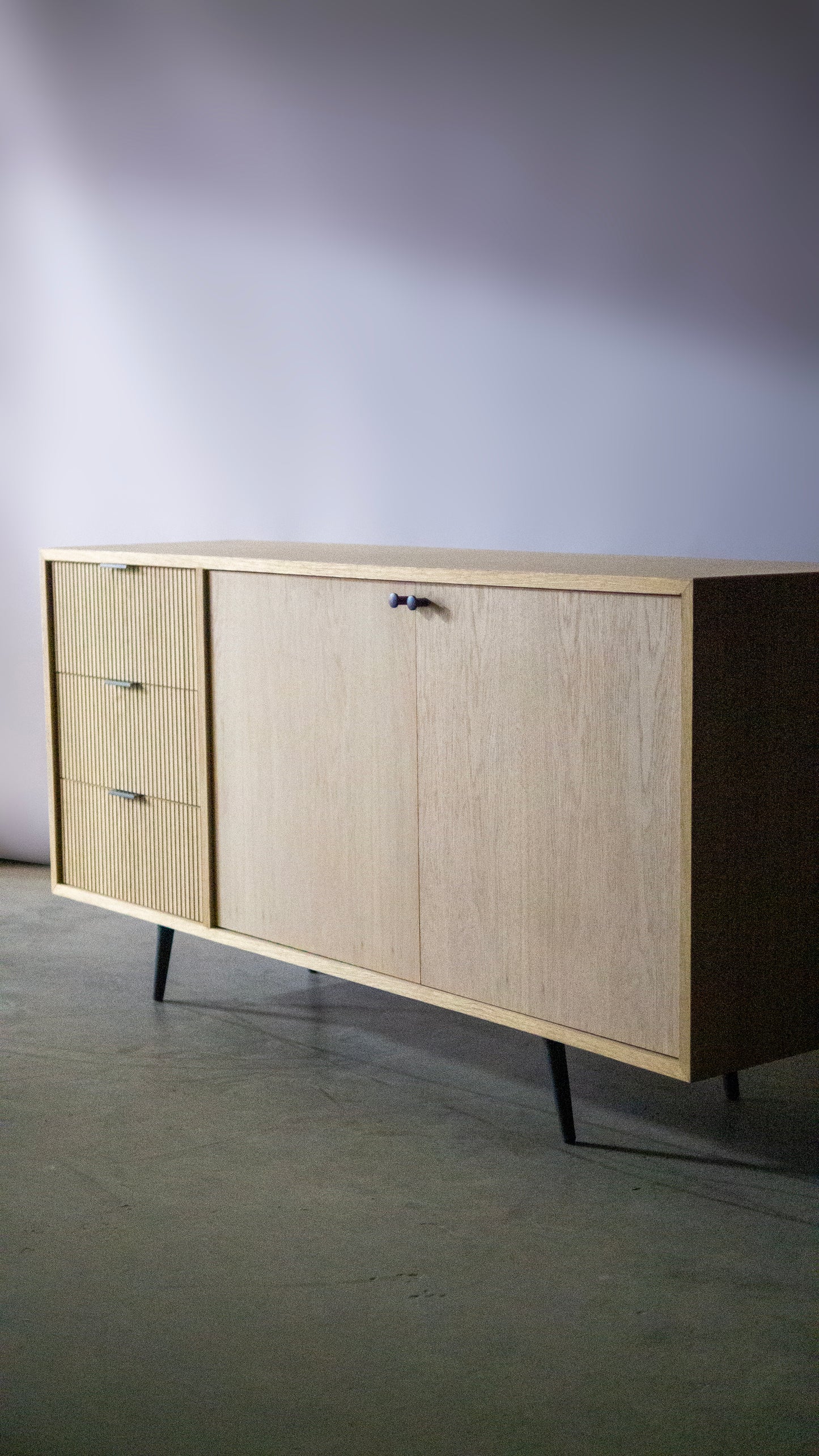 Mid-Sized Mid-Century Inspired Credenza