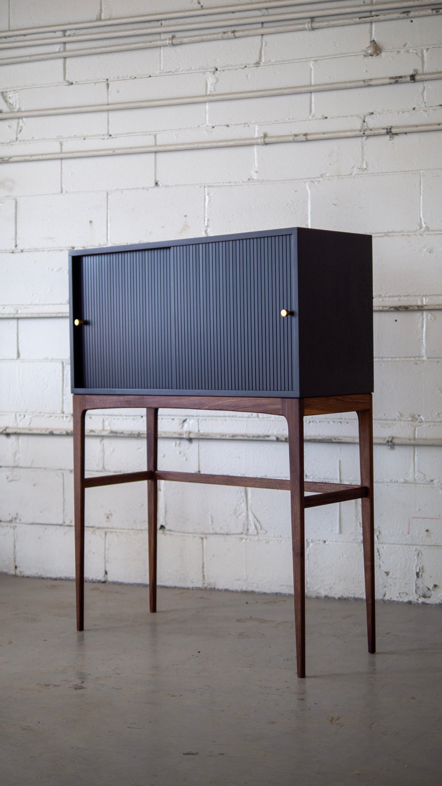 Handcrafted Record or Liquor High Cabinet (MCM Inspired)