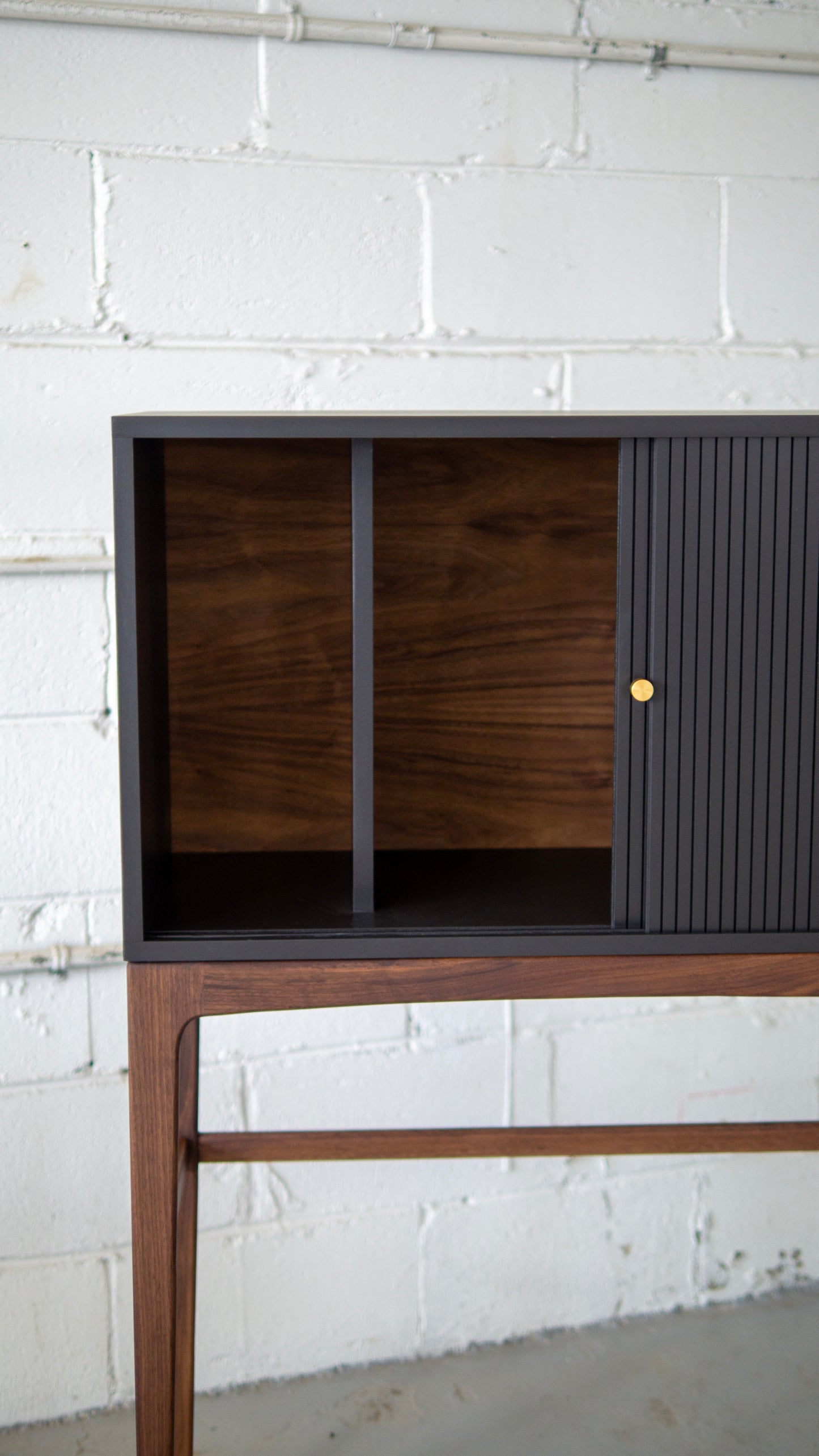 Handcrafted Record or Liquor High Cabinet (MCM Inspired)