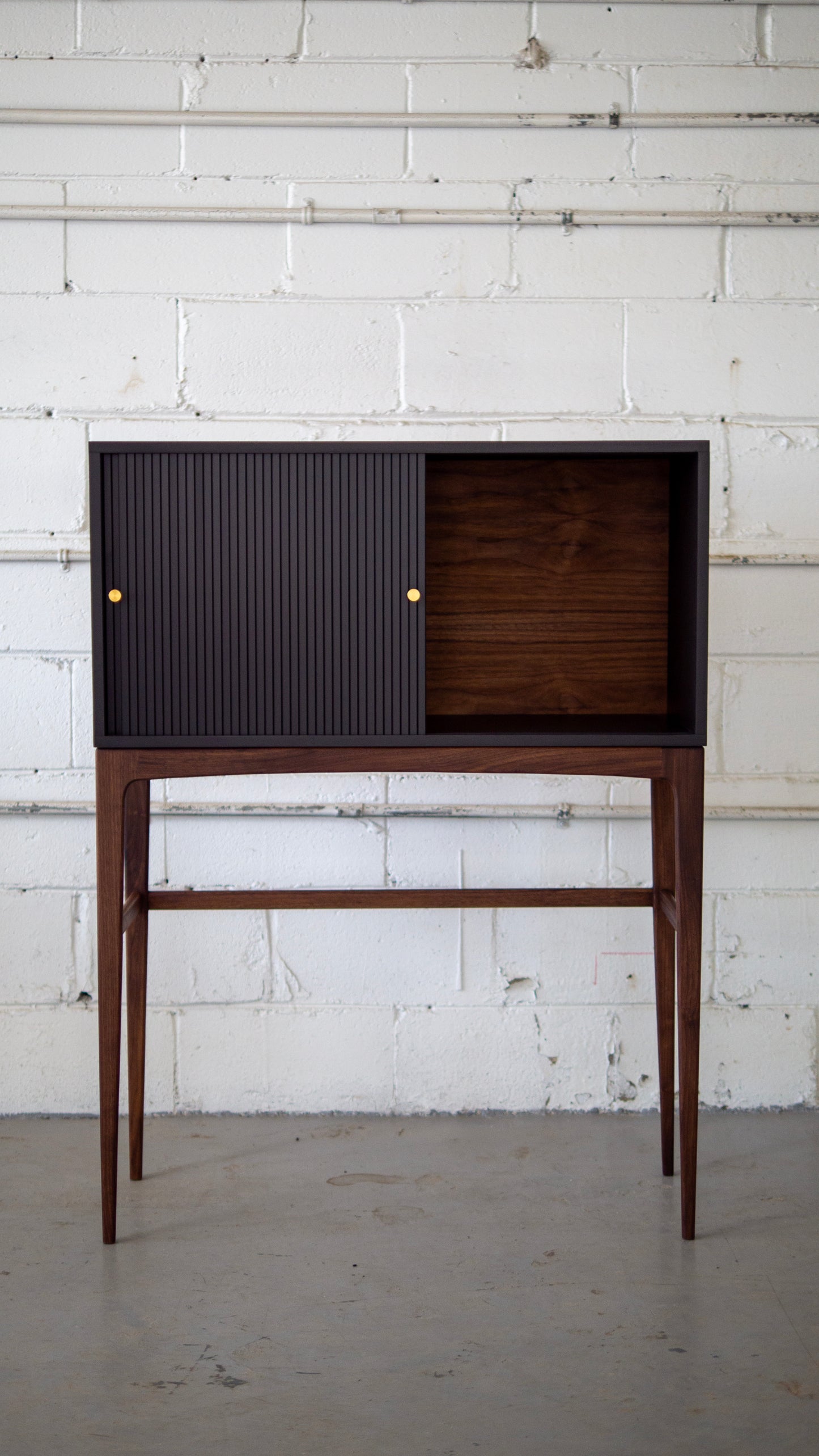 Handcrafted Record or Liquor High Cabinet (MCM Inspired)