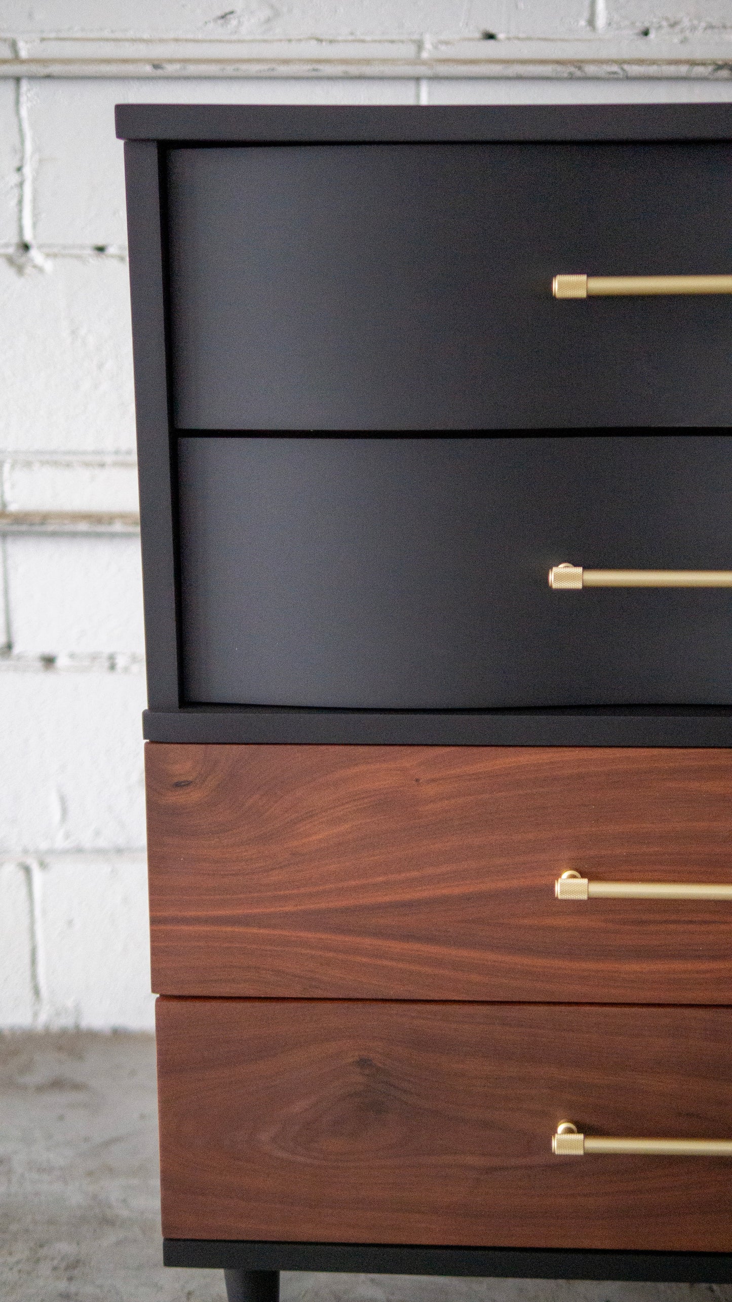 Black and Walnut MCM Tallboy