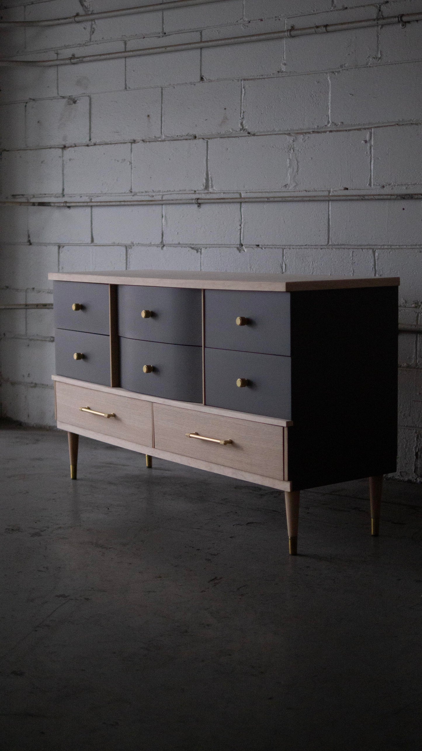 Scandinavian White Wood Dresser Set