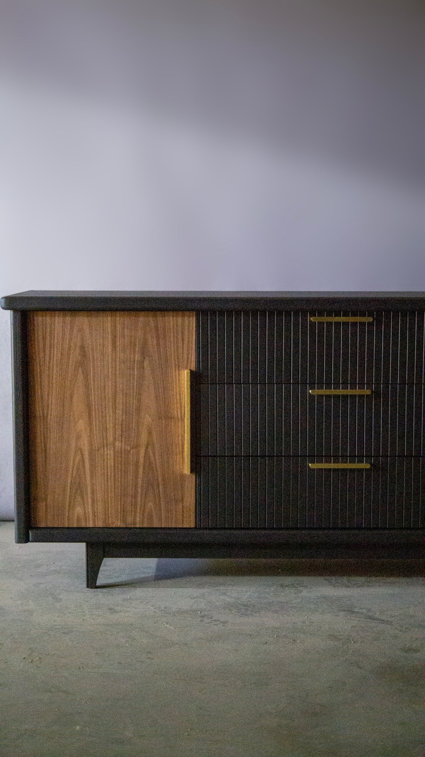 Vintage MCM Walnut Credenza — Refinished, Toronto | 1 OAK Modern