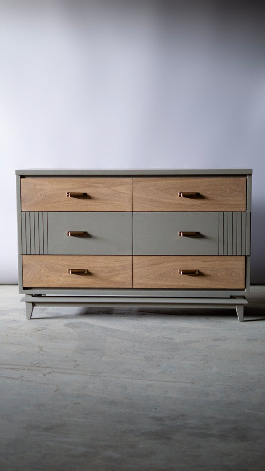 'Baby Room' Gray and Oak Dresser