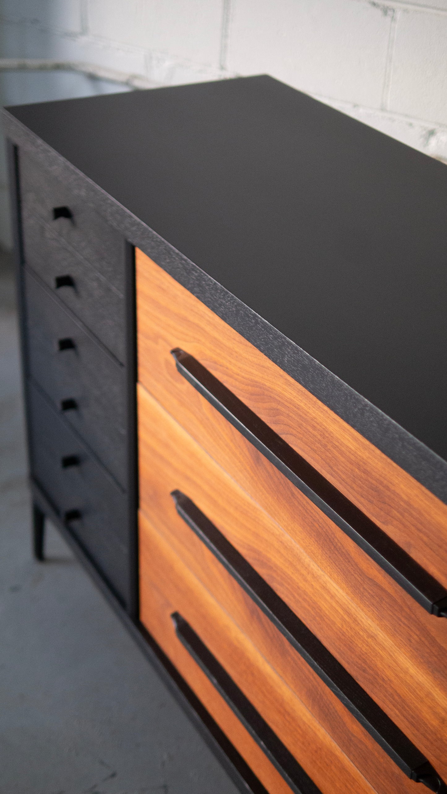 MCM 6 Drawer Walnut Dresser