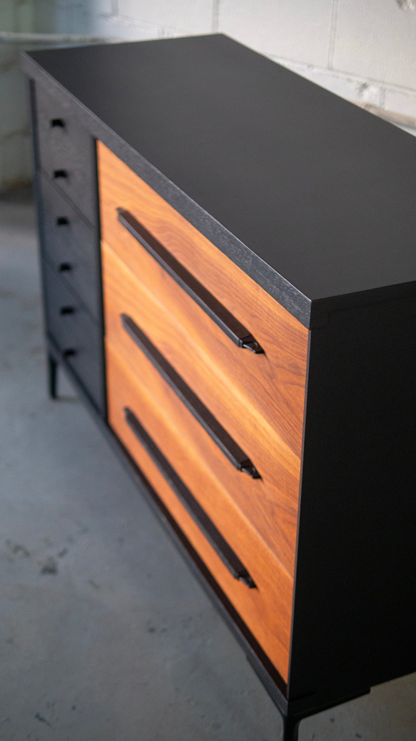 MCM 6 Drawer Walnut Dresser