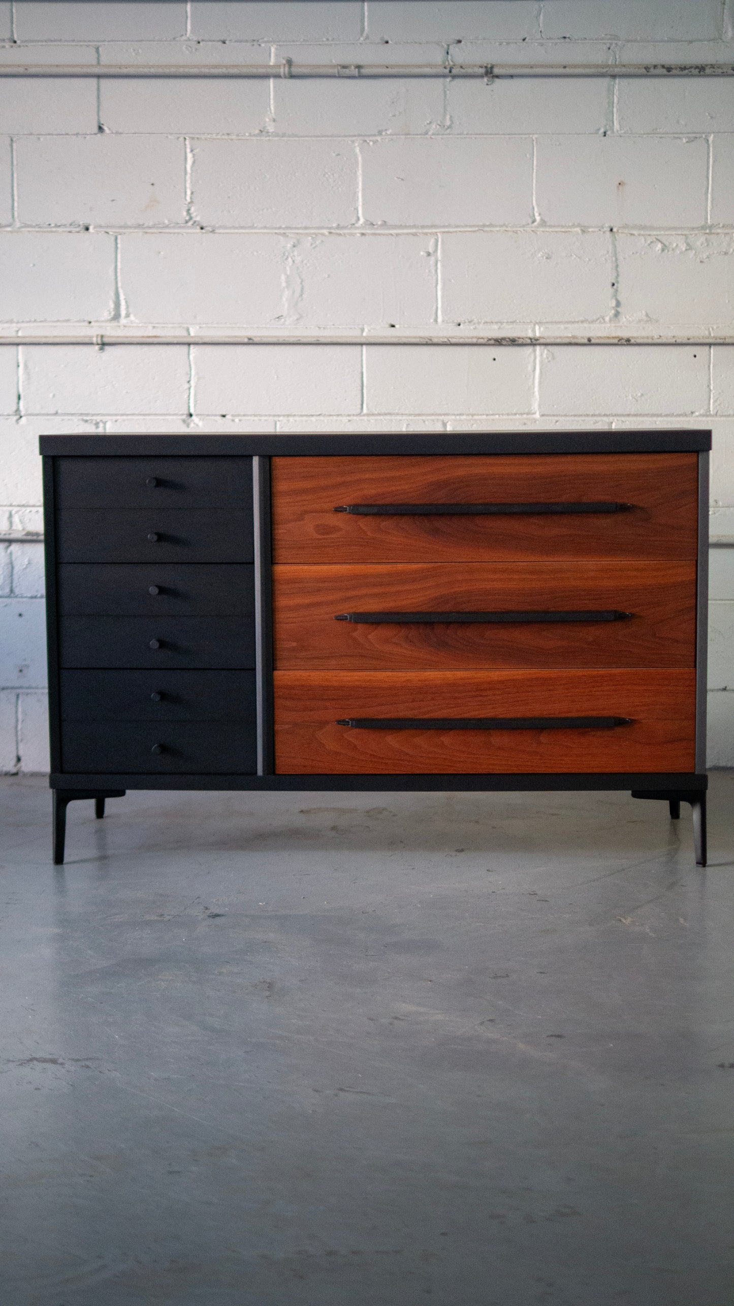MCM 6 Drawer Walnut Dresser