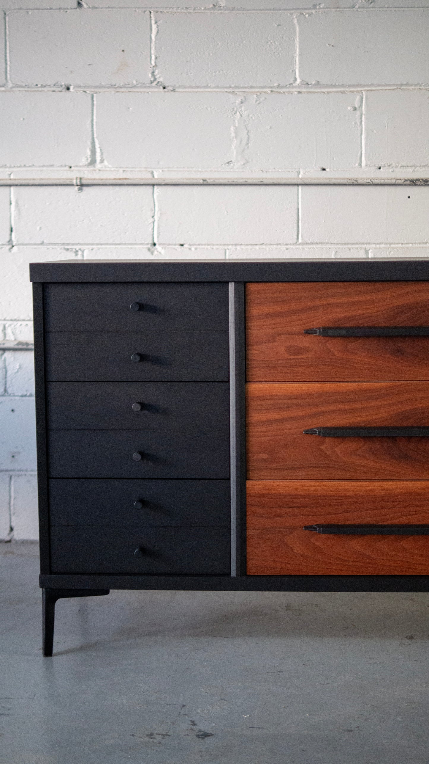 MCM 6 Drawer Walnut Dresser