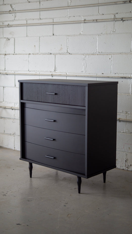 All-Black MCM Tallboy Dresser