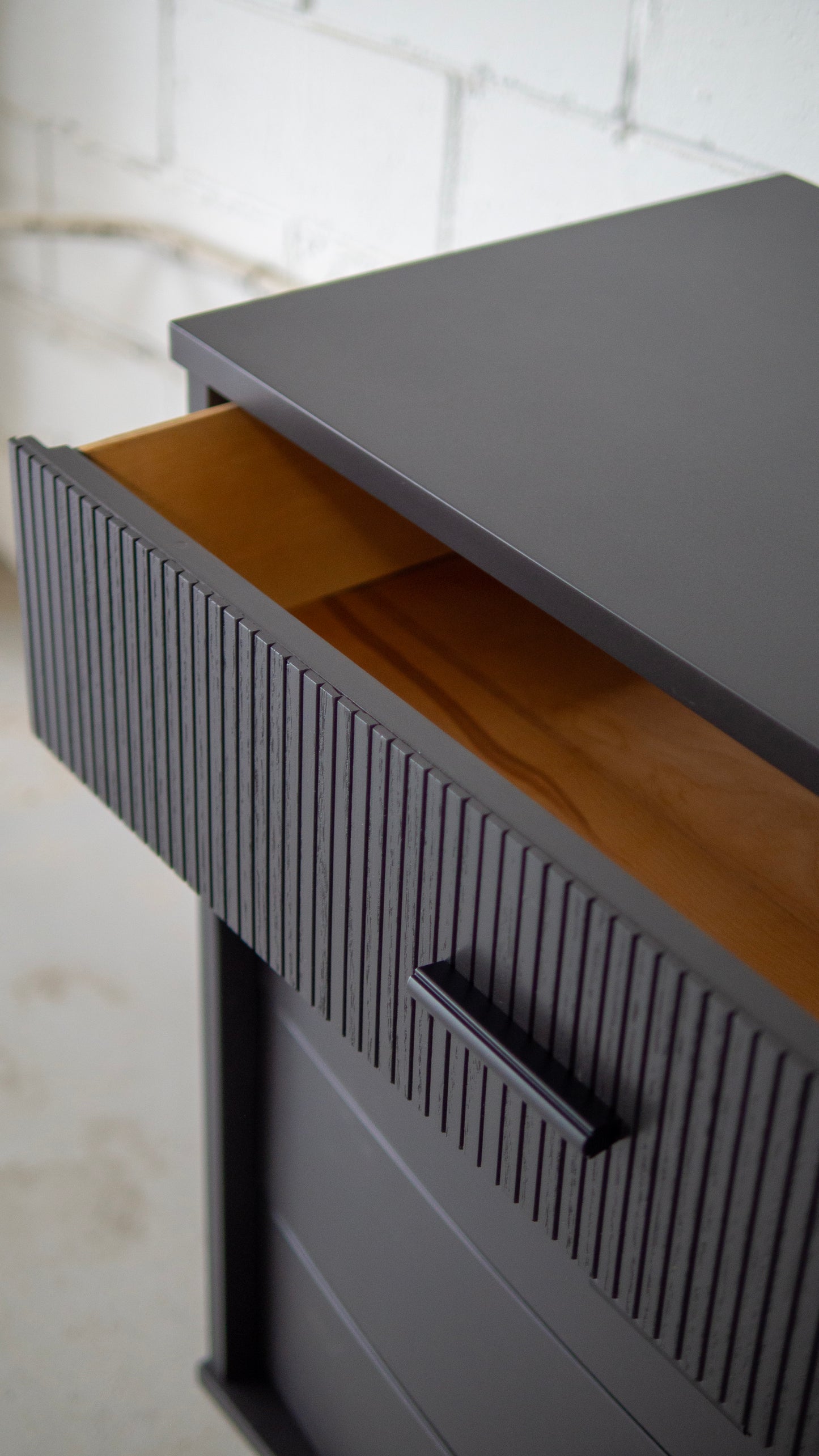 All-Black MCM Tallboy Dresser