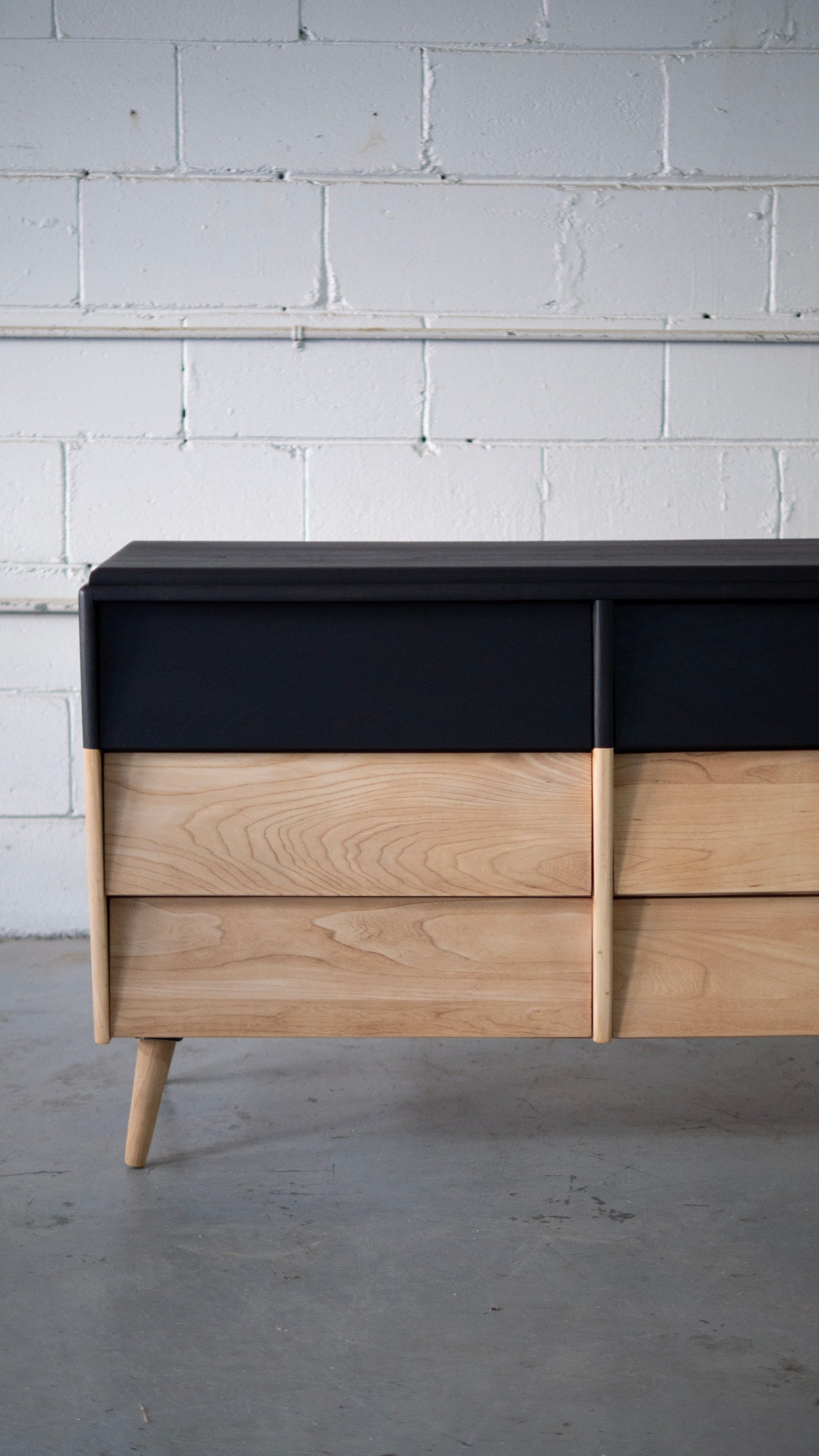Solid Elm and Black Dipped MCM Dresser