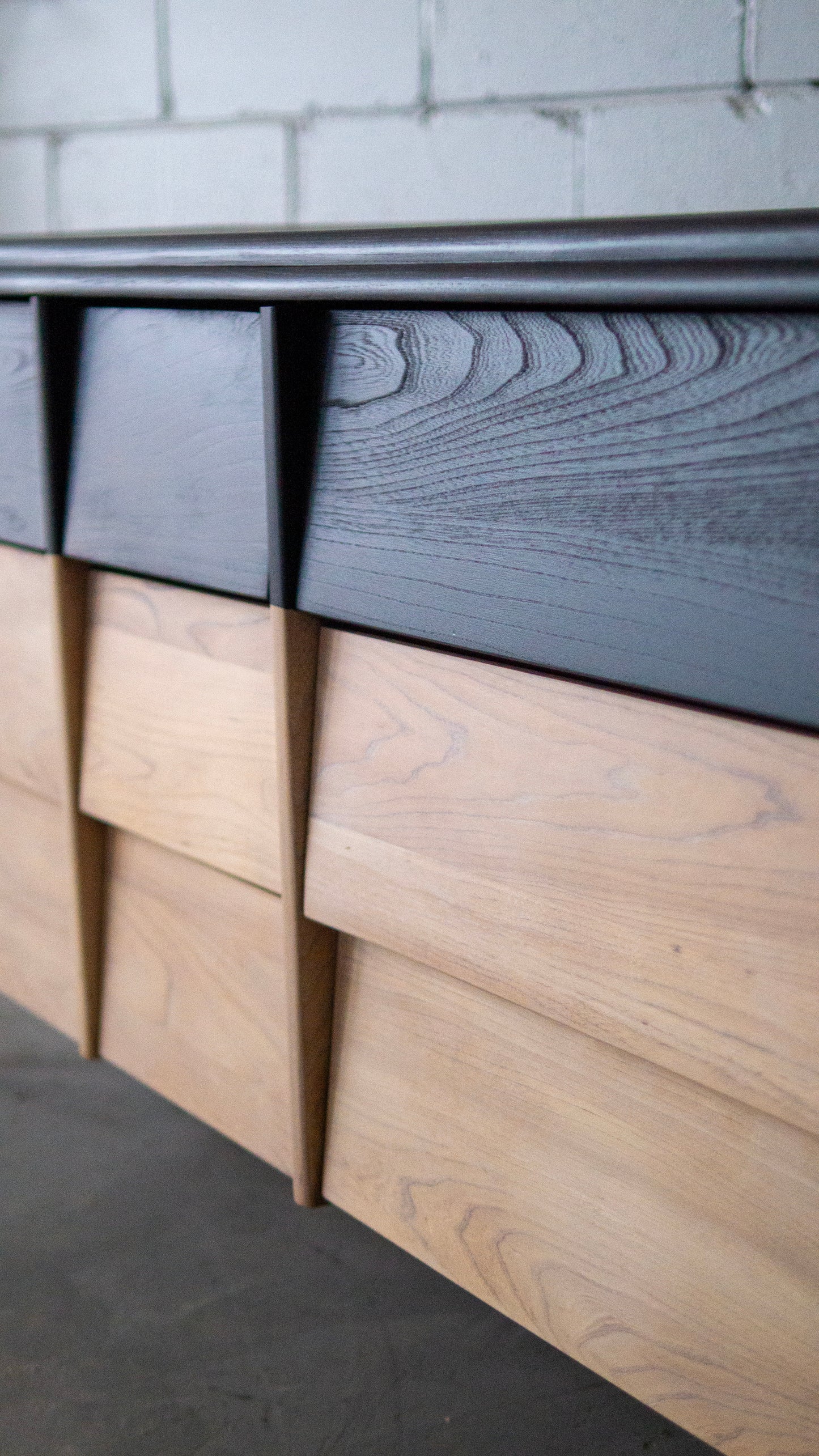 Solid Elm and Black Dipped MCM Dresser