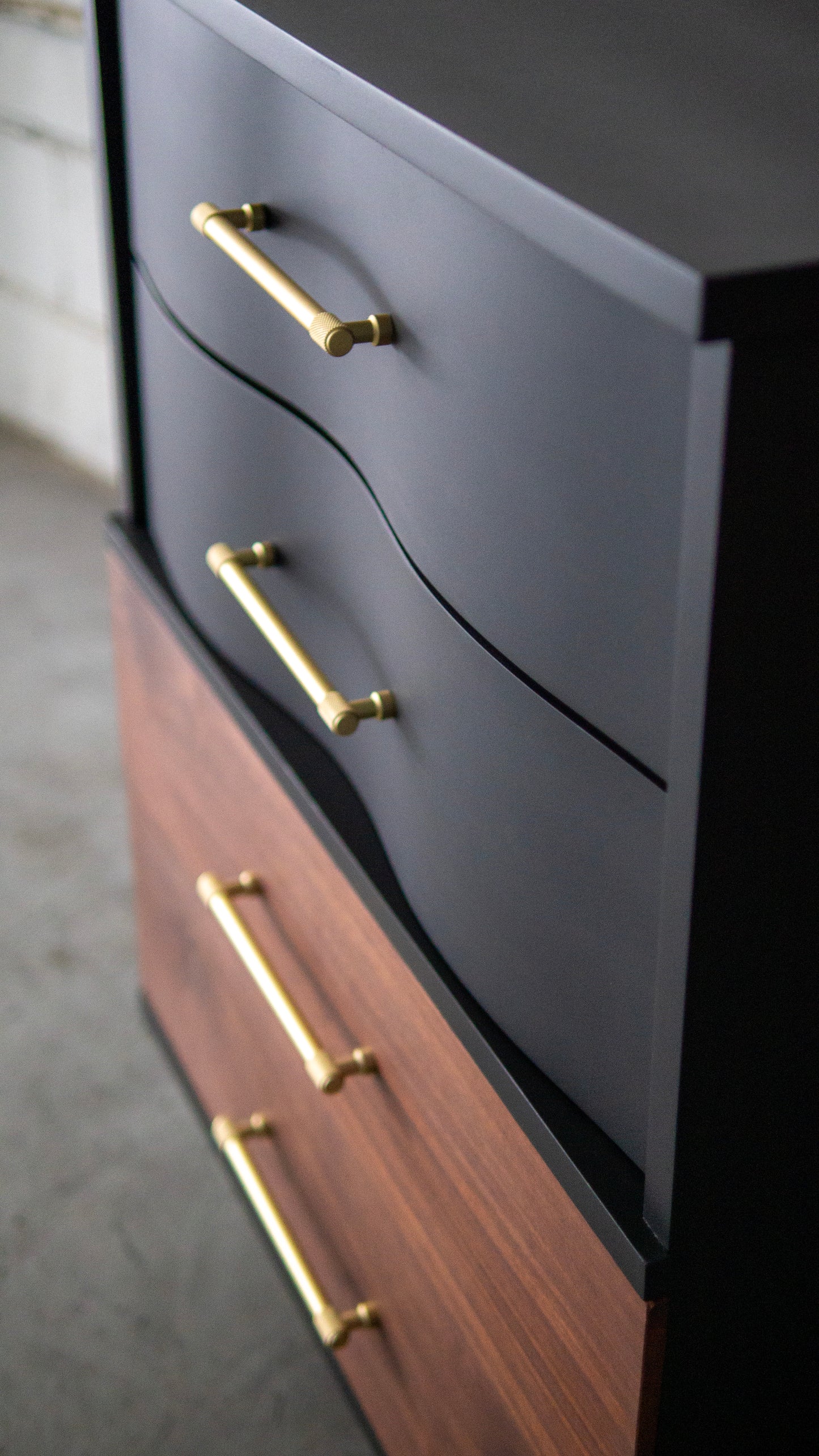 Black and Walnut MCM Tallboy