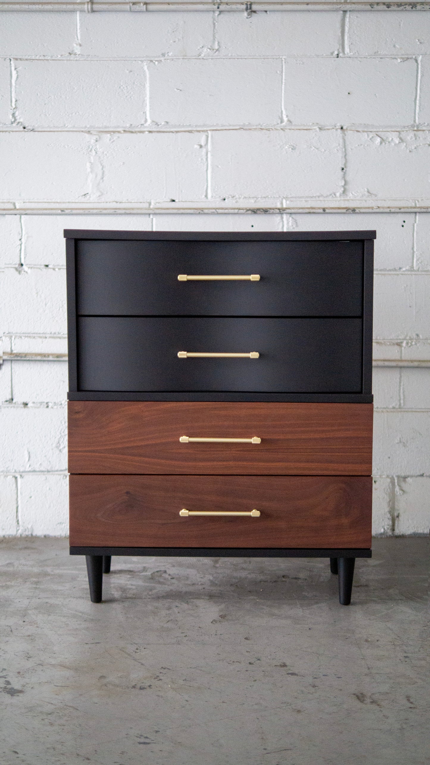 Black and Walnut MCM Tallboy