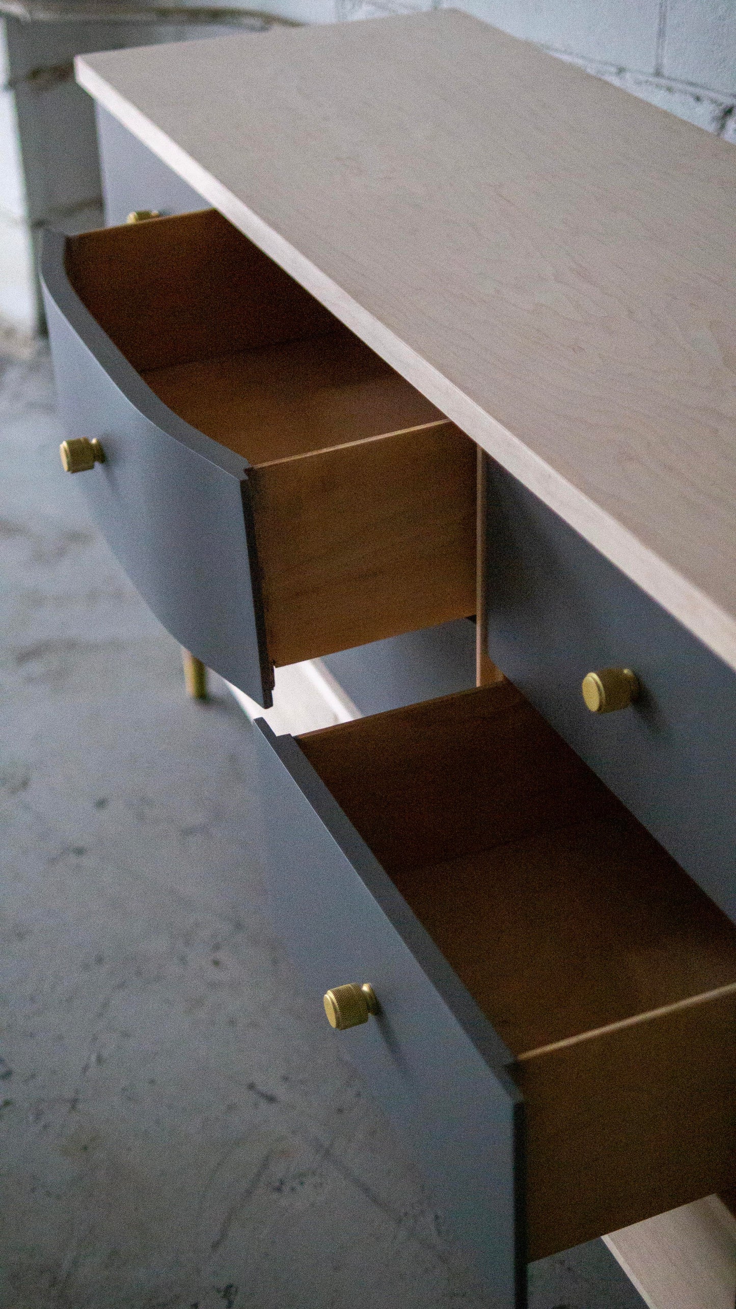 Scandinavian White Wood Dresser Set