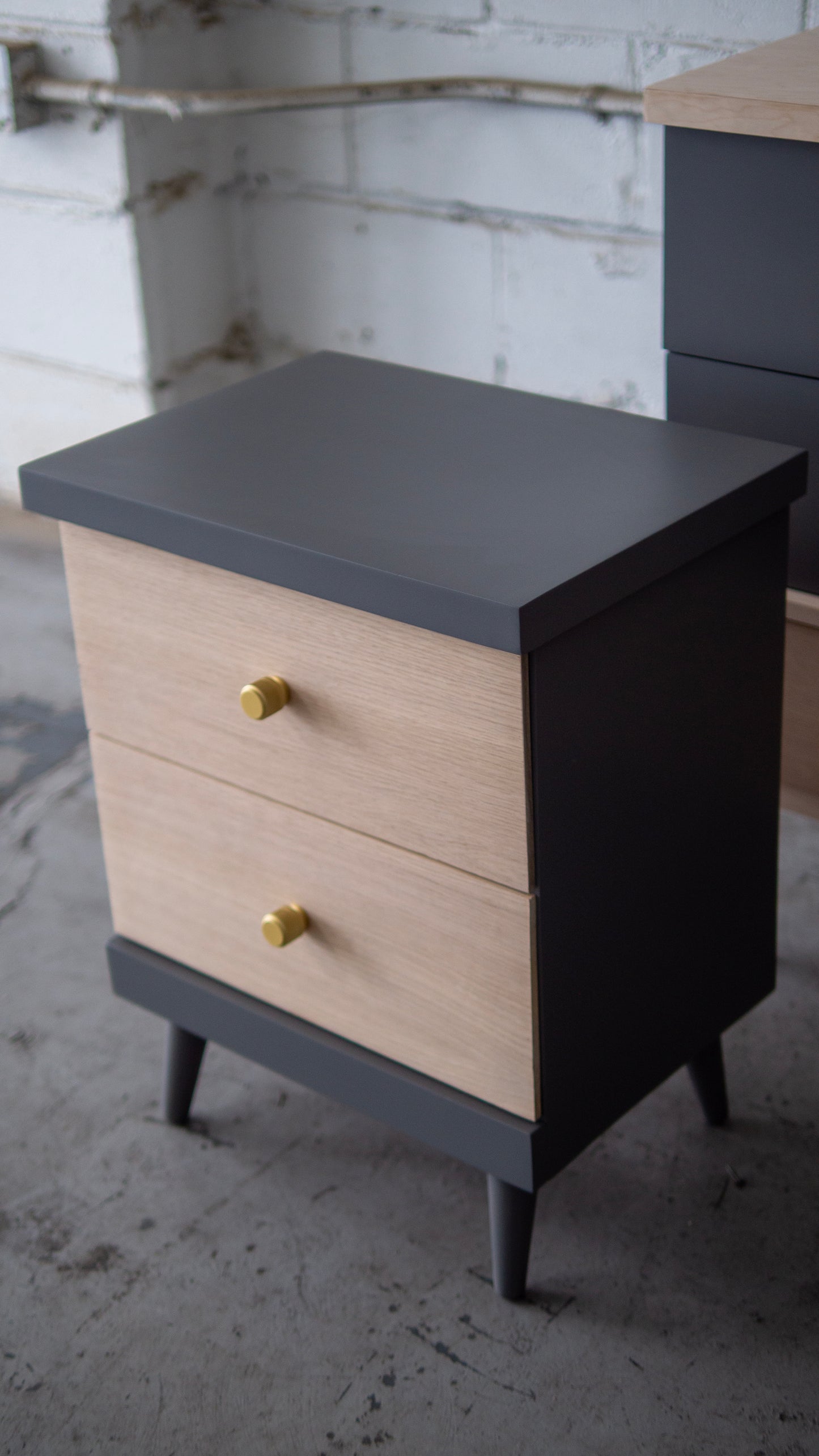 Scandinavian White Wood Dresser Set