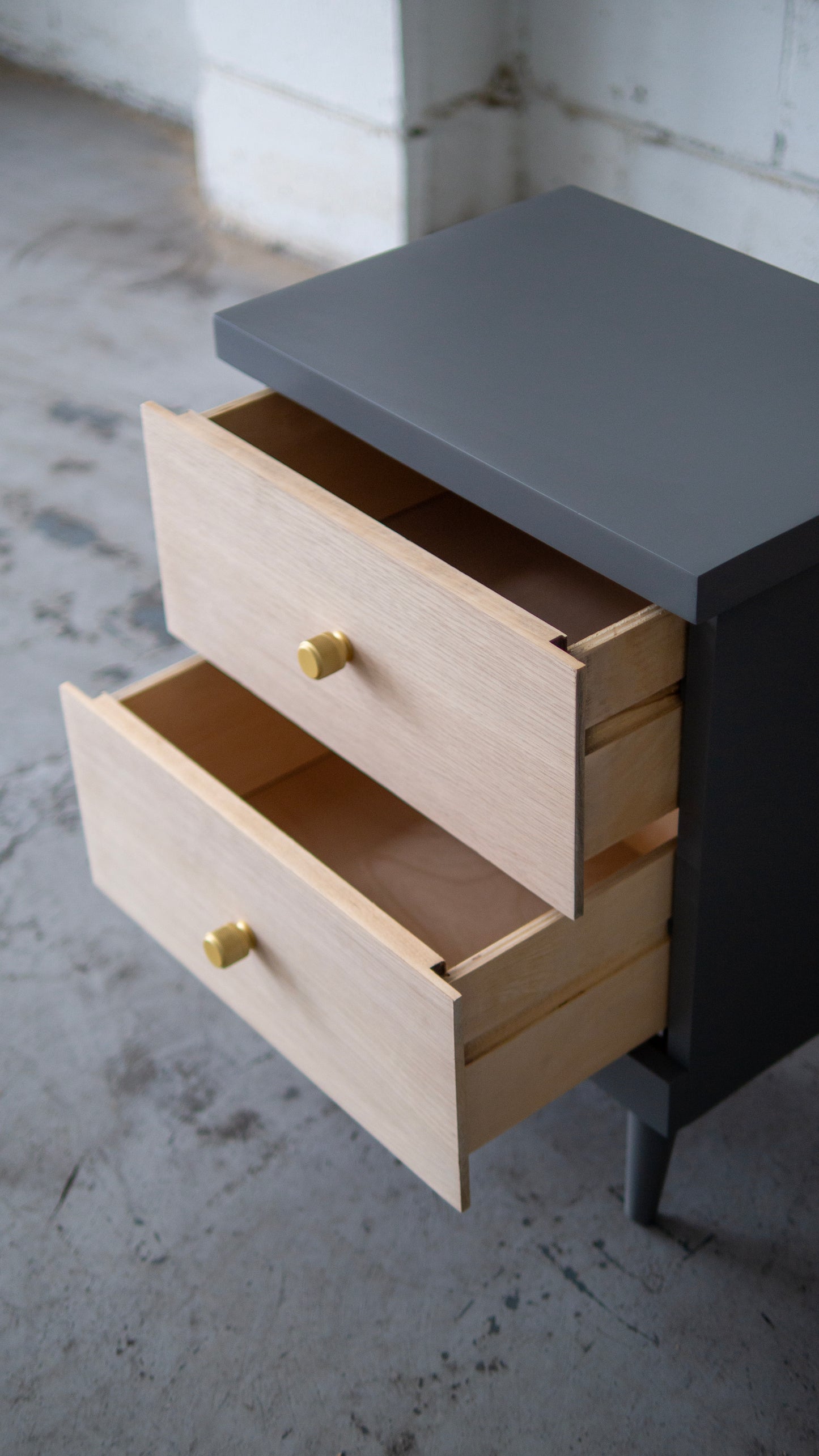 Scandinavian White Wood Dresser Set