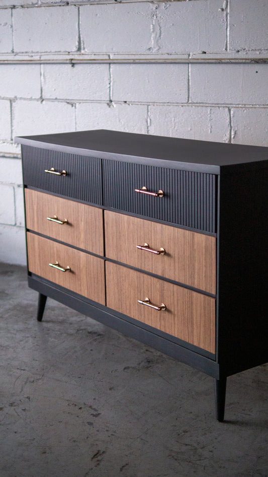 Fluted Walnut MCM Dresser