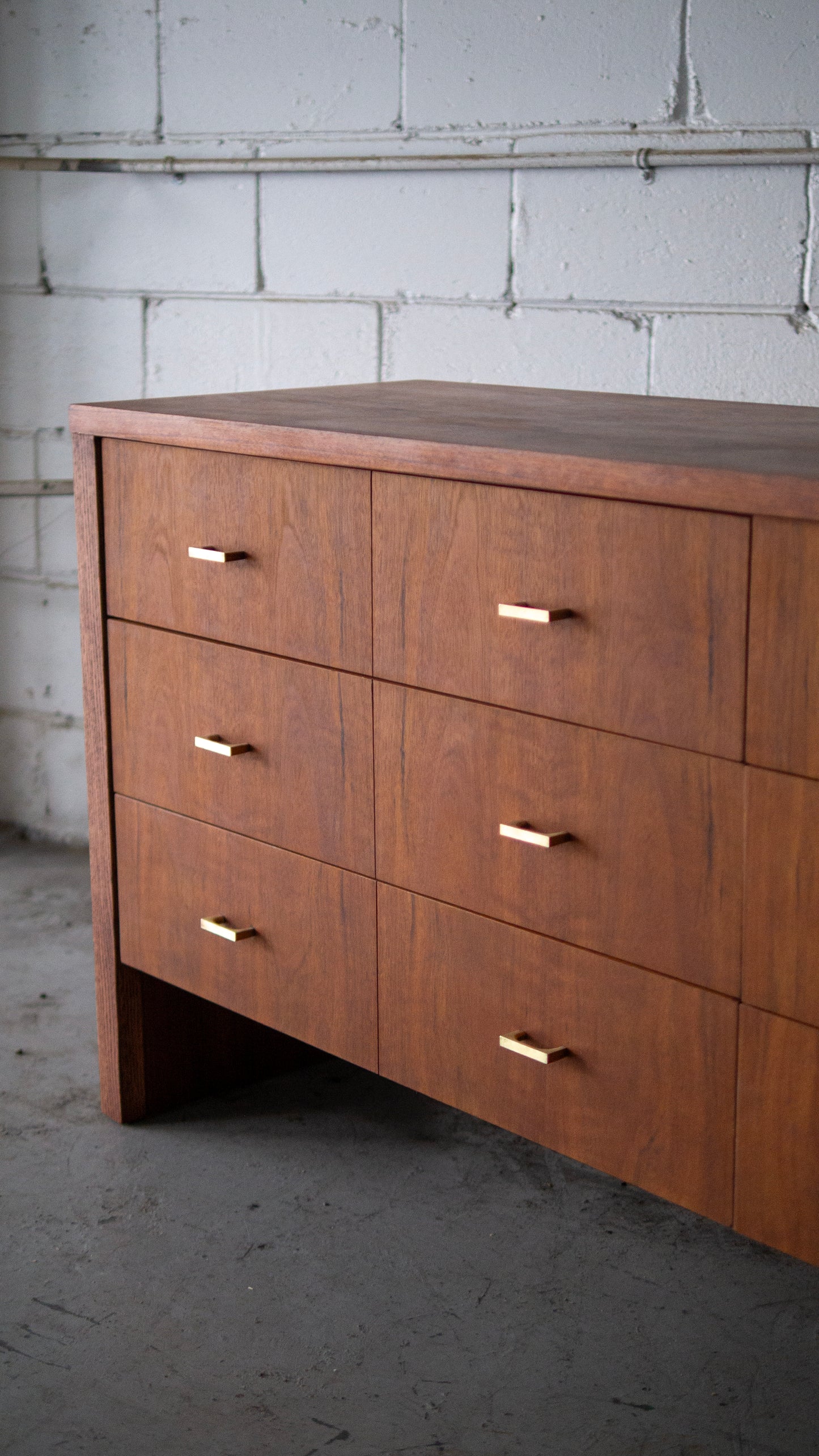 Oversized MCM Teak Dresser or Credenza