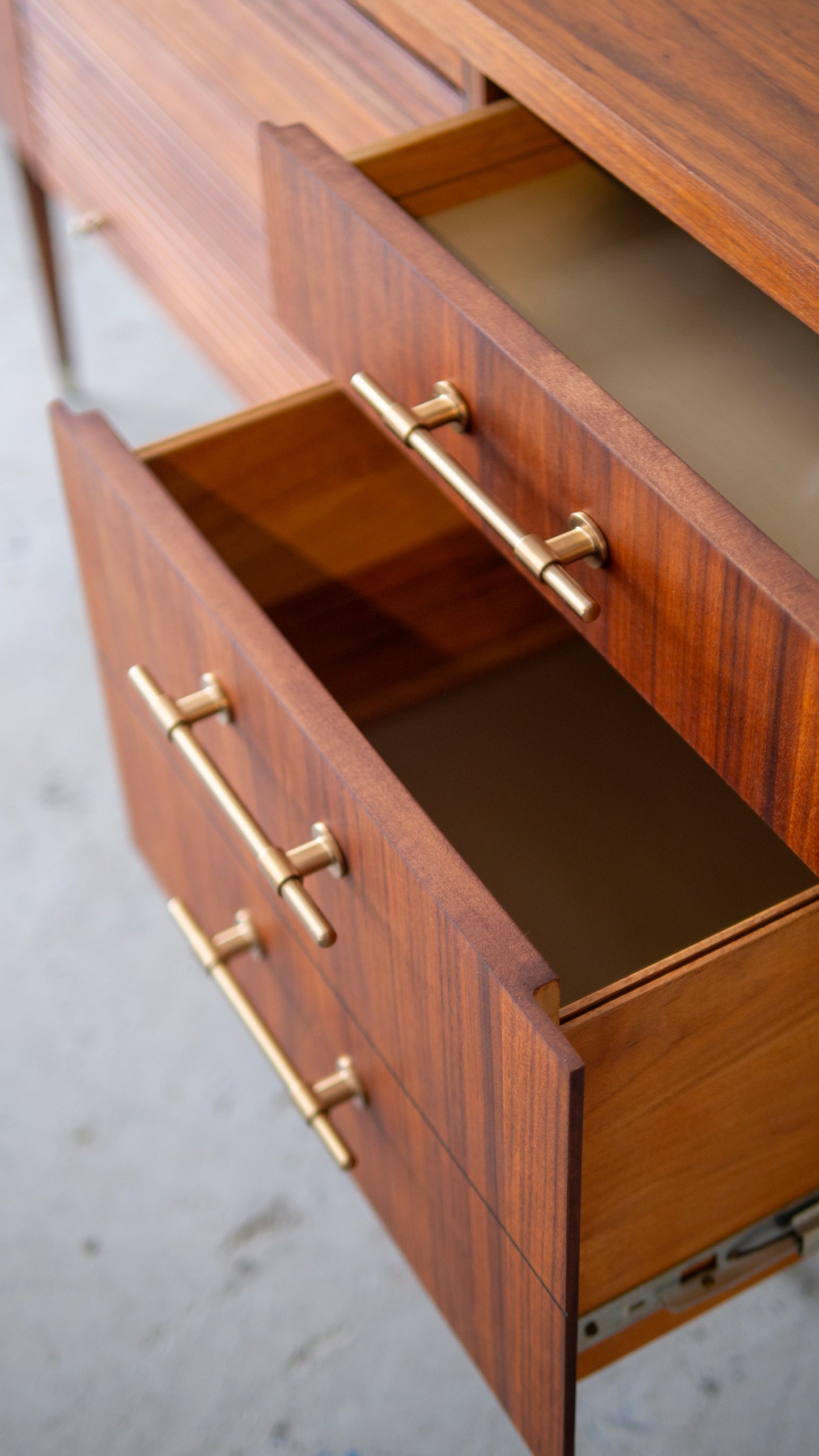 Rare MCM Teak Tambour Credenza