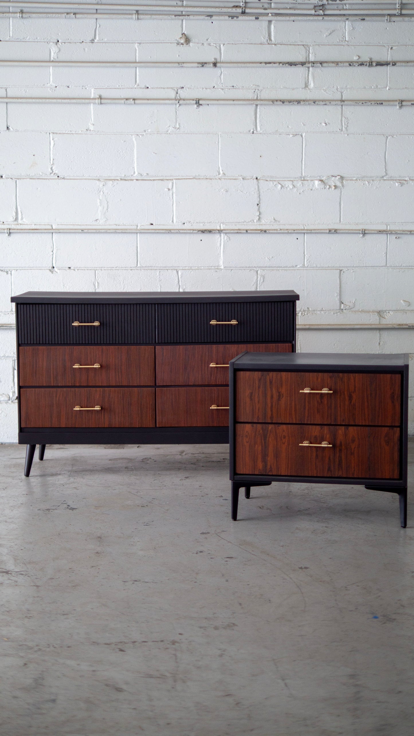 Fluted Rosewood MCM Dresser